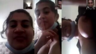 Perawat Nakal Buka Baju Dan Pamer Payudara Saat Video Call Mesum Di Tempat Kerja
