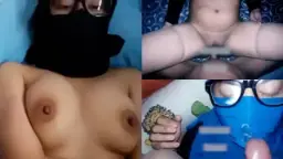 Sperma Membasahi Wajah Kekasih Berkerudung
